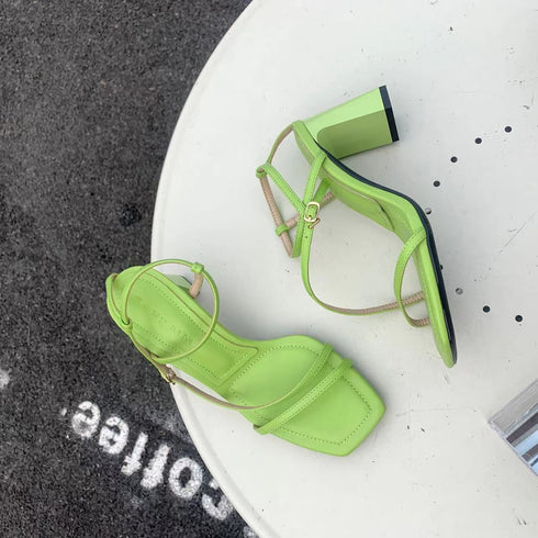 SEXY MM Strap Buckle Heel